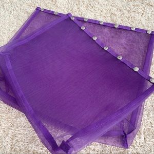 NWT Vegan Transparent purple pouches
